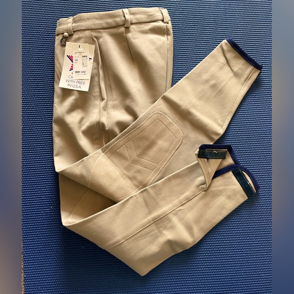 NWT Horze Riding Breeches - Tan Knee Patch - Picture 1 of 4